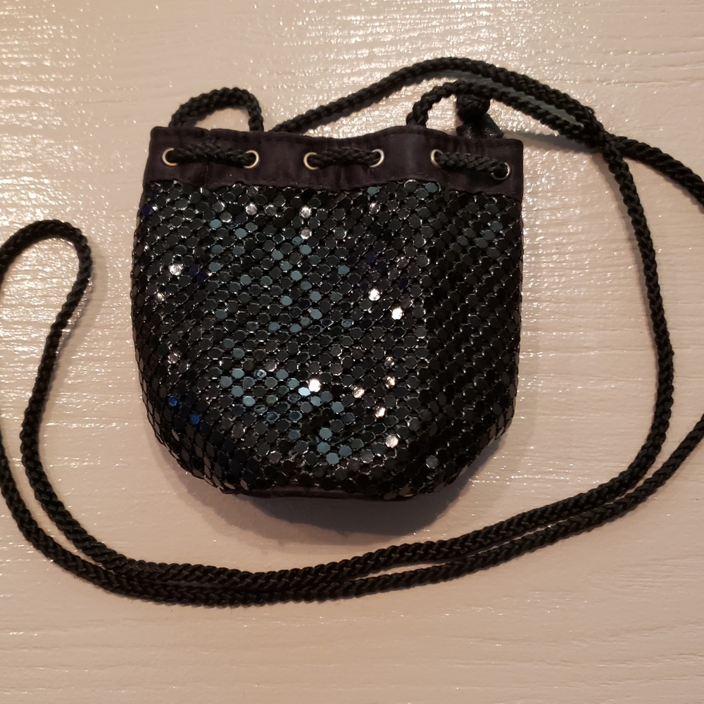 Black chain metal mini bucket bag - 473